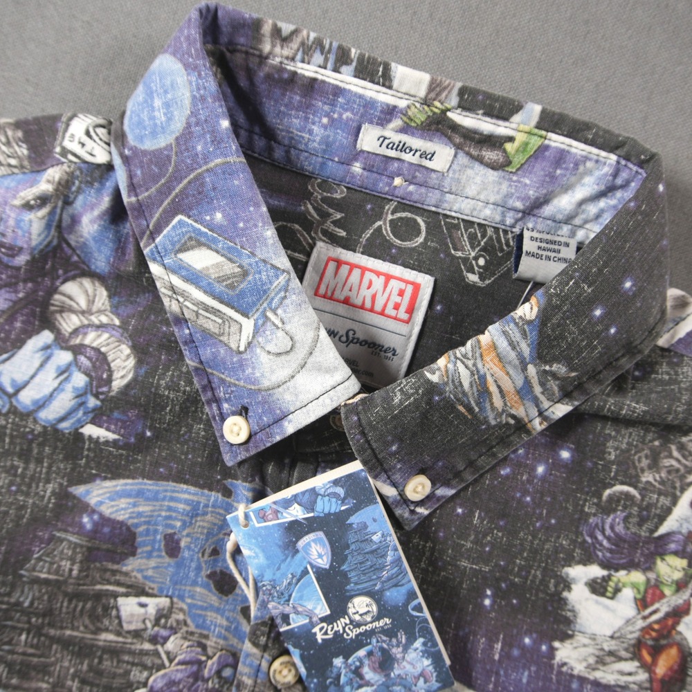 Reyn Spooner Marvel Guardians of the Galaxy Reverse Retro Men Shirt S Hawaiian